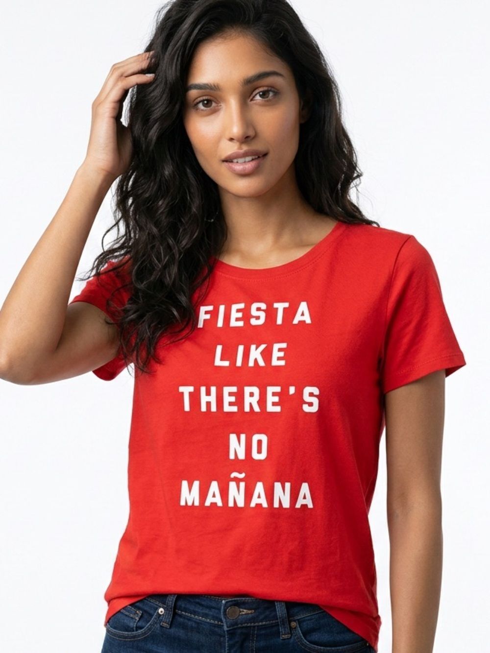 OLD NAVY | Fiesta Like There’s No Mañana Graphic Tee Orange Women’s Size Medium